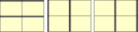 Ｂ6×4の、のりづけ位置の例